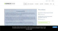 Desktop Screenshot of binck.com